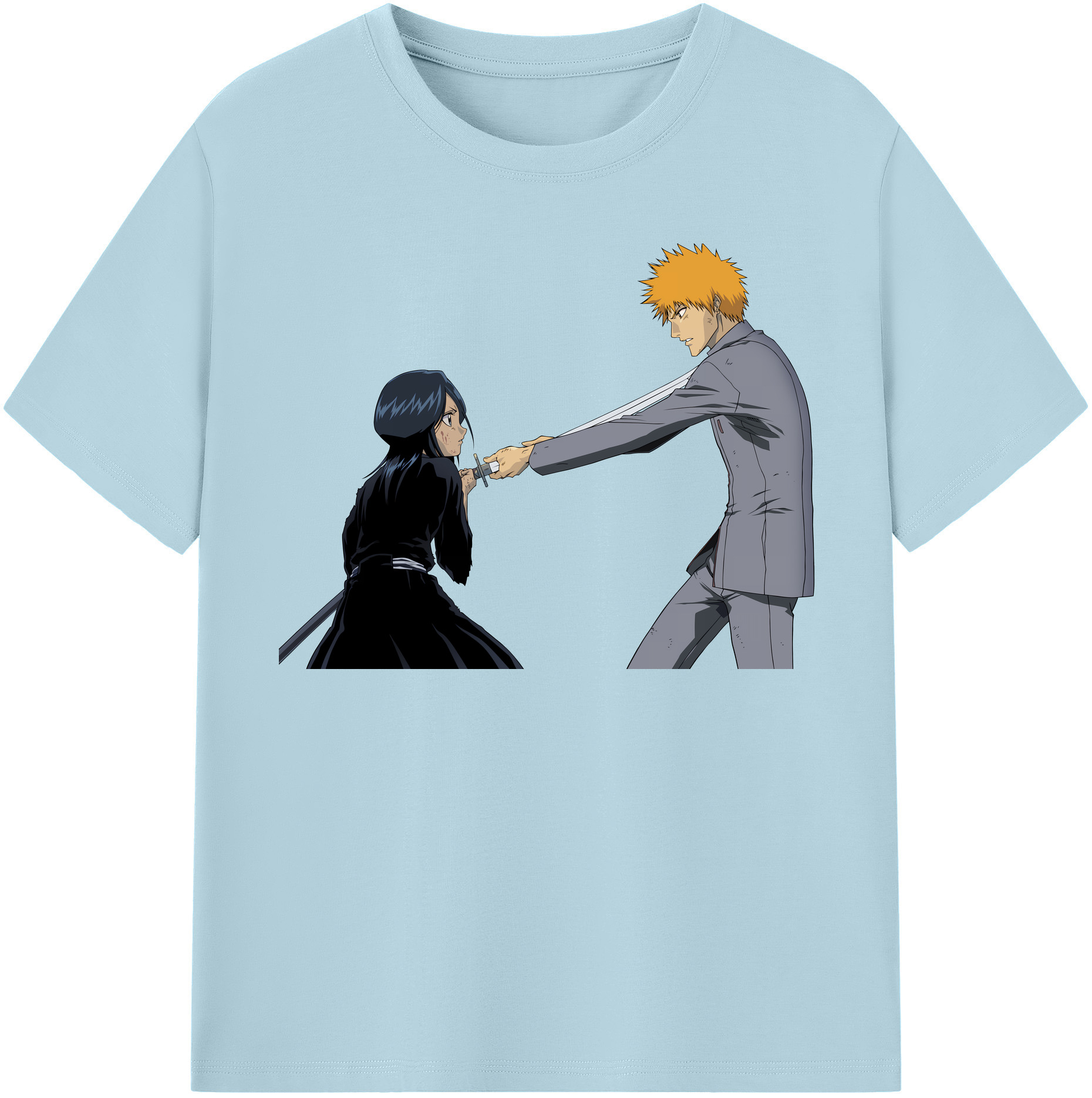 （画像用） ブリーチ 朽木ルキア BLEACH Kuchiki Rukia 綿100％半袖Tシャツ（フロントプリント）
